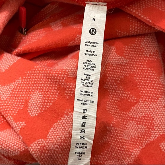 Lululemon raspberry pink camo jacquard Its Rulu Run Cropped Half Zip sweater top - Picture 7 of 13